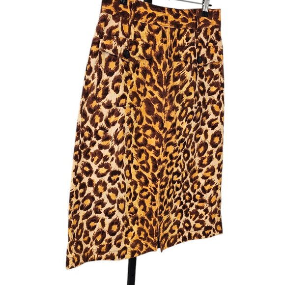 Kate Spade Leopard Print Pencil Skirt - Picture 3 of 10